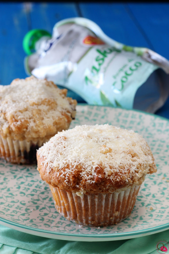 Muffins al cocco e cioccolato senza zucchero